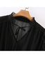 Fashion Black Puff Sleeve Ruffled Tulle Polka Dot Shirt