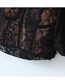 Fashion Black (with Chest Support) Square Neck Keel Three-dimensional Lace Shirt Top