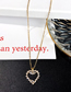 Fashion Golden Micro-inlaid Zircon Heart Pendant Necklace