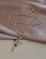 Fashion White Copper Inlaid Zircon Thick Chain Cross Necklace
