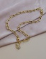 Fashion Golden Copper Inlaid Zircon Thick Chain Love Leopard Head Necklace