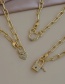 Fashion Golden Copper Inlaid Zircon Thick Chain Love Leopard Head Necklace