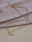 Fashion Golden Copper Inlaid Zircon Chain Planet Necklace
