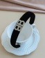 Fashion Black Fabric Alloy Diamond-studded Double B Headband