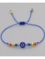 Fashion Royal Blue Handmade Beaded Bracelet With Colored Glass Beads