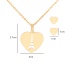 Fashion Golden Heart-shaped Eiffel Tower Necklace And Earrings Set