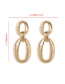 Fashion Golden Alloy Ring Ear Studs