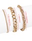 Fashion Golden Three-piece Alloy Diamond Chain Bracelet