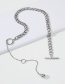 Fashion White K Alloy Chain Pendant Necklace