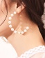 Fashion Pearl White Alloy Pearl Semicircle Ear Studs