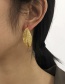 Fashion White K Alloy Leaf Earrings