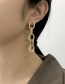 Fashion Golden Alloy Round Ear Studs