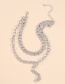 Fashion White K Alloy Chain Y-shaped Necklace