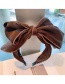 Fashion Coffee Color Fabric Handmade Stitching Stitching Wide Border Bow Hair Band