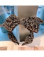 Fashion Black Floral Plaid Floral Cross Print Bow Headband