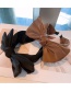 Fashion Coffee Color Big Bow Fabric Solid Color Broad-brim Hair Band