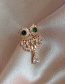 Fashion Owl Flower Pearl And Diamond Alloy Geometric Brooch