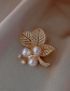 Fashion Full Diamond Wings Pearl Brooch Flower Pearl And Diamond Alloy Geometric Brooch