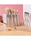 Fashion Morandi Set Of 12 Nylon Hair Makeup Brushes With Wooden Handle