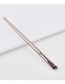 Fashion Champagne Gold Single Nylon Eyebrow Brush With Wooden Handle