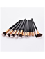 Fashion Black Gold Pvc-4 Wooden Handle Nylon Hair Makeup Brush Set