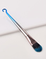 Fashion Blue-black Gradient Single Round Hook Aluminum Tube Nylon Hair Foundation Makeup Brush