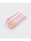 Fashion Pink Pvc8pcs Wooden Handle Aluminum Tube Nylon Hair Makeup Brush Set