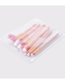 Fashion Pink Pvc8pcs Wooden Handle Aluminum Tube Nylon Hair Big Fan-shaped Makeup Brush Set