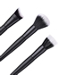 Fashion Black Black Pvc-nylon Hair Makeup Brush Set With Wooden Handle
