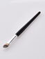 Fashion Black And Silver Pvc Single Wooden Handle-nylon Hair Eyeshadow Brush