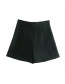 Fashion Black High Waist Double Breasted Panelled Shorts