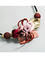 Fashion Gray Flower Resin Leather Cord Necklace