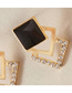 Fashion Black Multi-layered Diamond Earrings
