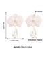 Fashion White Alloy Dripping Flower Imitation Pearl Earrings