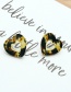 Fashion Love Love Hollow Resin Leopard Print Earrings