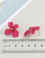 Fashion Pink Flower Dripping Alloy Earrings