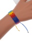 Fashion Color Mixing Rice Beads Hand-woven Rainbow Gradient Color Matching Beaded Bracelet