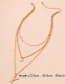 Fashion Golden Letter Pendant Pearl Love Multilayer Necklace