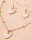 Fashion Golden Love Foot Pendant Earring Necklace Set