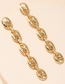 Fashion Golden Long Chain Pig Nose Alloy Earrings