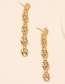 Fashion Golden Long Chain Pig Nose Alloy Earrings