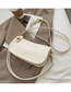 Fashion Khaki Lock Solid Color One-shoulder Messenger Bag