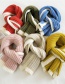 Fashion Yellow Contrast Stitching Wool Knitted Scarf