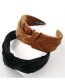 Fashion Black Solid Color Fabric Middle Knot Broad-side Headband