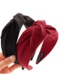 Fashion Blue Solid Color Fabric Middle Knot Broad-side Headband