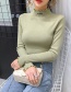 Fashion Brown Coffee Knitted Bottoming Shirt With Embroidered Wood Ears