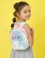 Fashion Big Eyes Pink And White (small) Children's Cartoon Unicorn Plush Backpack