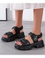 Fashion Black Platform Velcro Sandals