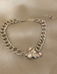 Fashion Silver Round Card Diamond Love Bracelet