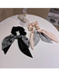 Fashion Black Organza Bow And Streamer Hair Tie